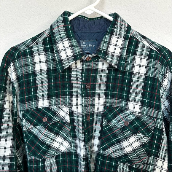 JCPenney The Men’s Shop Acrylic Flannel Plaid Shirt XL - Picture 4 of 14